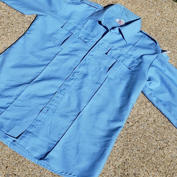 Men's Blue Work Shirt (size-XL) - Picture 5 of 8